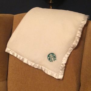 Starbucks White Baby Blanket NWOT